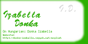 izabella donka business card